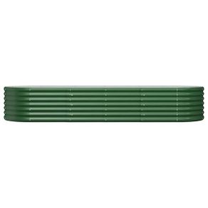 Garden Raised Bed Galvanised Steel 224x80x36 cm Green