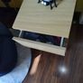 Chest of 2 drawers, bedside unit white stained oak veneer. Image 5