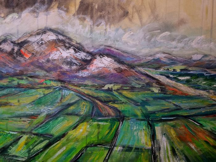 Riverside Landscape - The Mayo Green 87x65cm