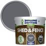 Johnstone's Woodcare One Coat Shaded Grey Shed and Fence Exterior Wood Paint 5L Image 2