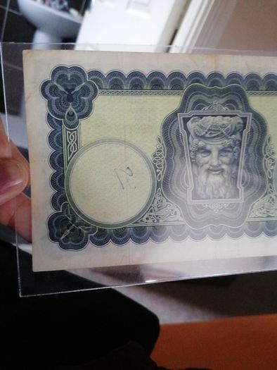 1975 Ireland Ten Pounds Banknote
