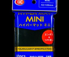 1 Pack of 60 Black KMC Hyper Mat Small Japanese Size Sleeves 62 x 89mm Yugioh Cardfight Protection
