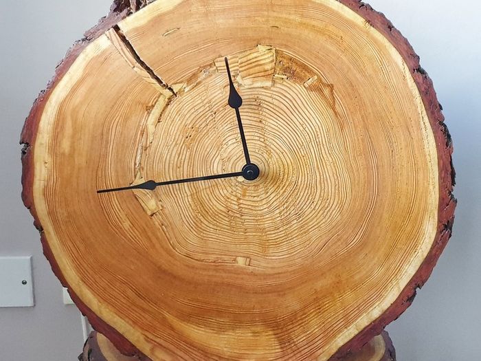 Artisan Handmade Wooden Freestanding Clock - Large 60cm Silent Timepiece