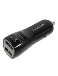 Pinzun 2.1A Dual Usb Car Fast Charger Black
