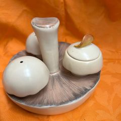 MId Century Modern Carlton Ware Mushroom Cruet Set