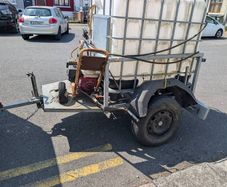 Ibc tank and galvanised trailer/honda gx200 pressure washer