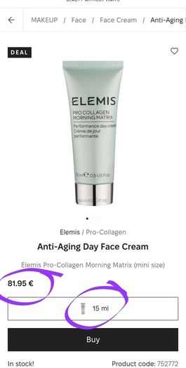Elemis Pro-Collagen Morning Matrix 15ml RRP 82e