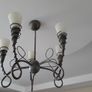 Vintage Spiral Chandelier, Cottagecore Pendant Light 5 spiral arm Image 2