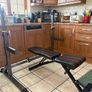 Nice Gym Set, Heavy Weight Bench, Squat Racks, Metal Weights, Bars, Chin Up  + More!! Image 8