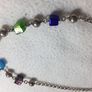 Sterling silver necklace with glass beaded Image 2
