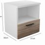 NEW SALE | Bedside Tables, Bedside Drawers, Bedside Cabinet, 1 Drawer, End Table with Storage Shelf, Sonoma. Size: W37 x H40 x D30 cm Image 2