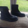 Zara chunky zip front boot black Image 2