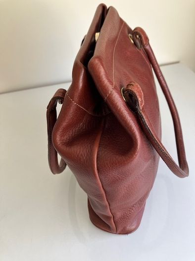 Vintage Chesneau Tan Leather Bucket Bag