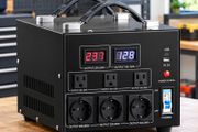 3000VA Voltage Converter Transformer, Heavy-Duty Step-Up/Down 110V-220V, US &amp; EU Outlets, 5V USB Port