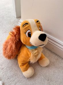 Disney Store Lady And The Tramp approx. 35 cm. length Plush Soft Toy Used Please see photos