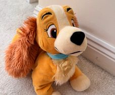 Disney Store Lady And The Tramp approx. 35 cm. length Plush Soft Toy Used Please see photos