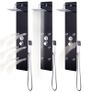 Shower Panel Unit Glass 25x44.6x130 cm Black Image 8