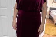 burgundy dress