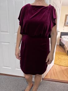 burgundy dress