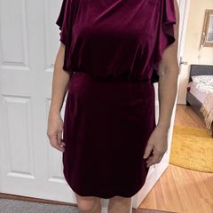 burgundy dress