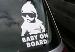 Baby on board sticker