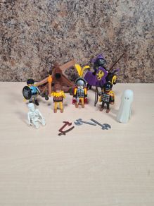 Vintage playmobil Knights action figures bundle accessories skeleton ghost glow in the dark
