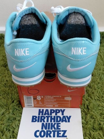 Nike WMNS Cortez III Leather Size UK-6/EUR-40 103082-441 Metallic Blue/White Limited Edition-2001
