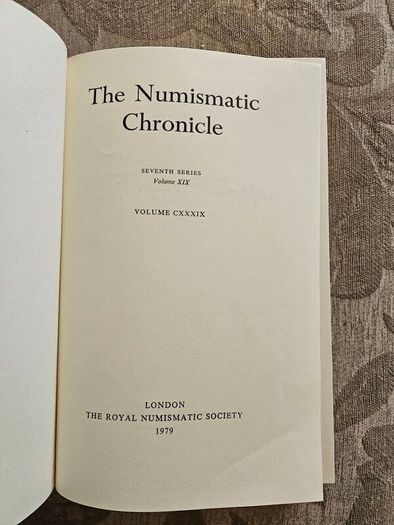 The Numismatic Chronicle  X 2 1977 & 1979. Both First Edition Hardback In Good Condition   See Photos For Same.