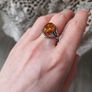 Sterling Silver Ring With Baltic Amber Circumference 57mm Image 5