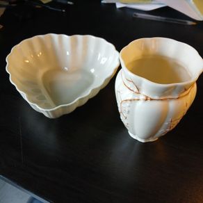 Belleek Heart and vase