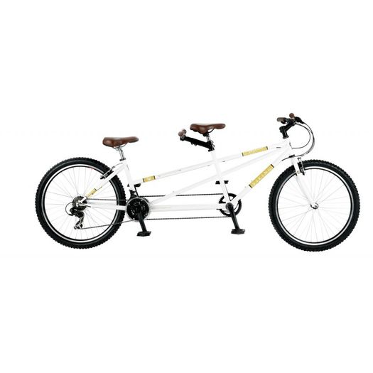 17"/15" Viking Companion 21 Speed 26" Wheel Tandem, White