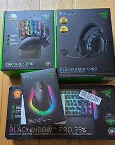 Razer Gaming Ecosystem (Black Shark V3 Pro, Tartarus, Black Widow V4 Pro, Pro Click V2)