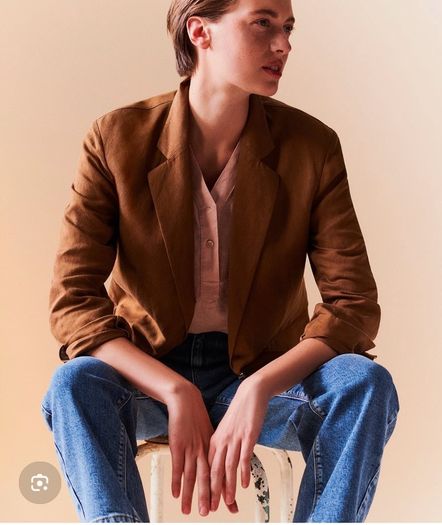 Comptoir Des Cotonnoirs Warm Camel Dry Wool Blazer & Trousers Suit