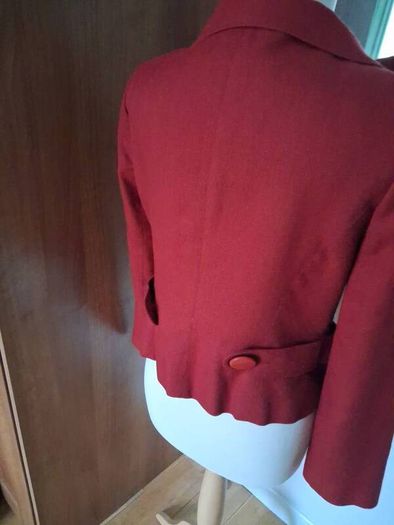 LK Bennett Short Cherry Red Jacket 12