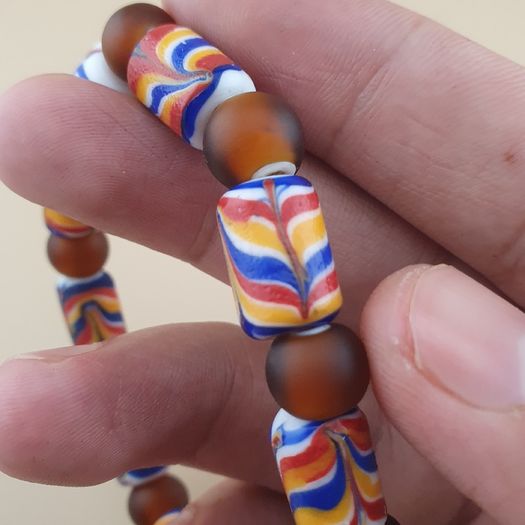 Vintage Venetian african Style Trade Glass Beads Bracelet