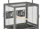 Parrot Cage, Travel Carry Pet Bird Cage, with Metal Handle