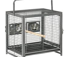 Parrot Cage, Travel Carry Pet Bird Cage, with Metal Handle