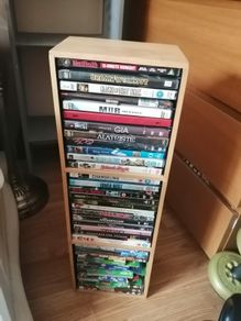 DVD rack plus dvds