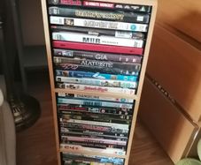 DVD rack plus dvds