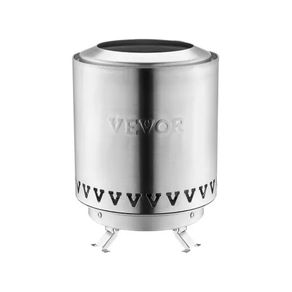 Tabletop Fire Pit 6 inch Stainless Steel Fireplace Indoor Outdoor Silver