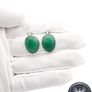 Vintage Sterling Silver Green Onyx Clip On Earings Image 7