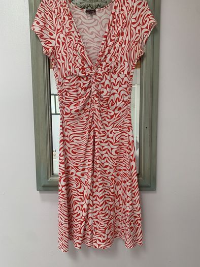 Phase 8 Red and White Dress