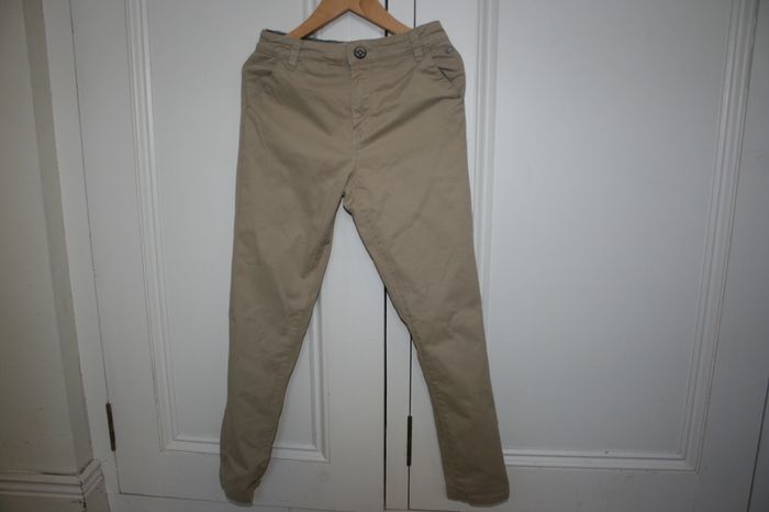 Jasper Conran Boys Slim Fit Beige Trousers Age 9 Years Like New