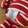 Polarn O Pyret POP soft rabbit toy red and white classic stripes Image 5