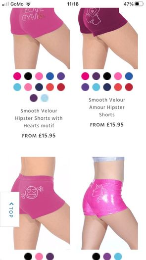 The Zone gymnastics top & shorts