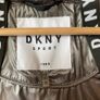 DKNY Sport Metallic Silver Longline Down Puffer Jacket Coat Image 10