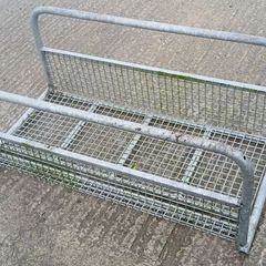 Quad crate post holder galvanised