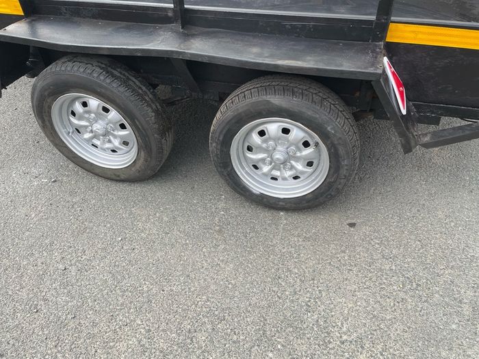 8x4 double axle builders trailer