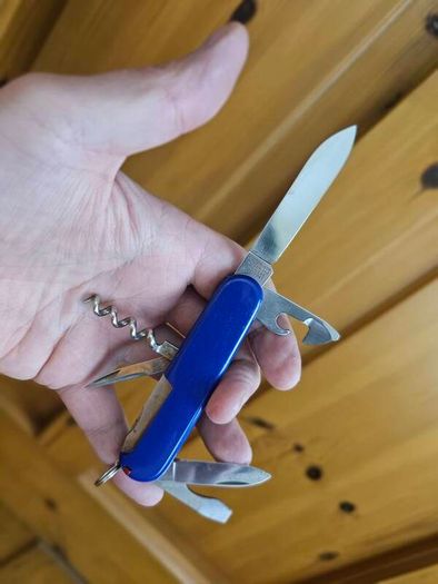 Vintage Elinox Stamp Discontinued Victorinox 91mm Standard model with Modern handles installed