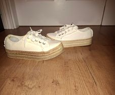 Great pair of Next canvas/jute shoes, size 4, like NEW